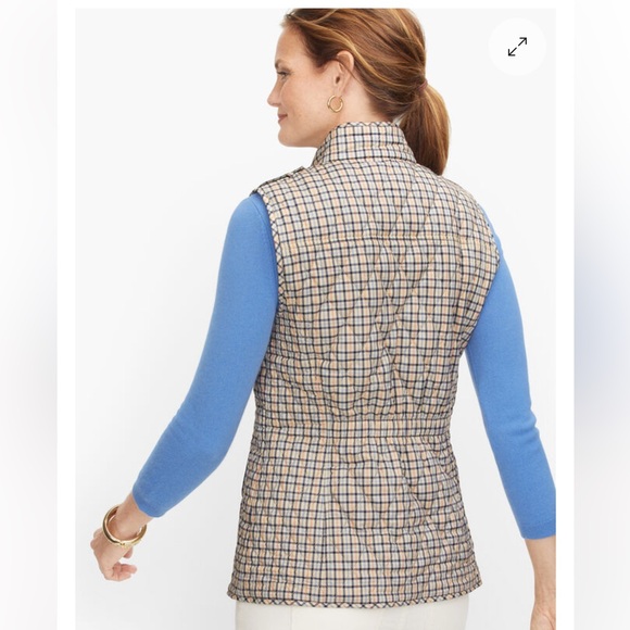 Talbots plaid quilted vest - Picture 2 of 11